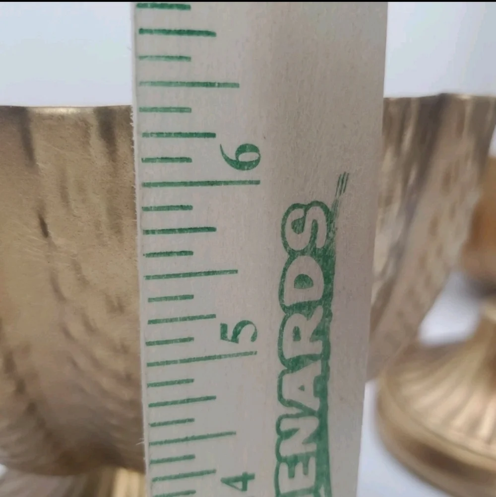 Brass Pedestal Bowl Planter - Set of 4